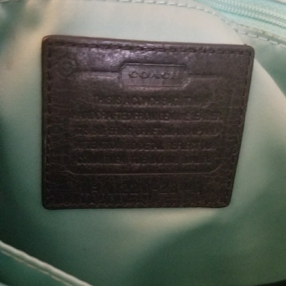 Coach shoulder bag, tiffany blue interior - Picture 4 of 4